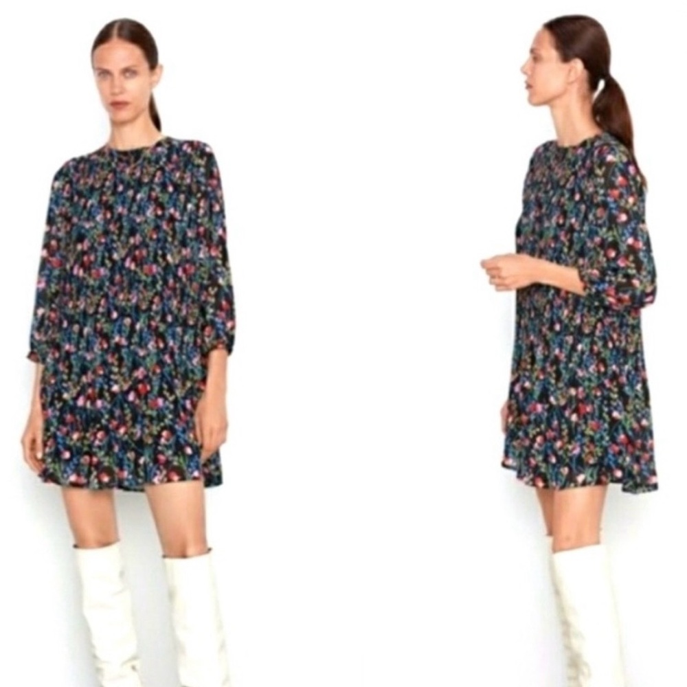 Zara Multicolor Patterned Dress